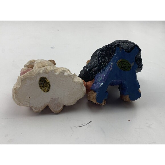 Set of 2 Halloween Bears Figurines Trick Or Treat Ghost Pumpkin Couple Decor - Picture 4 of 8